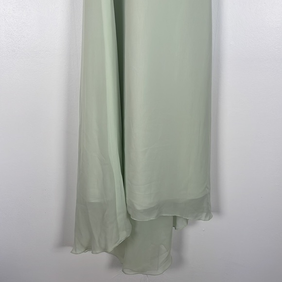 Alfred Angelo sleeveless halter open back jeweled neckline zip closure gown 8 - Picture 3 of 12